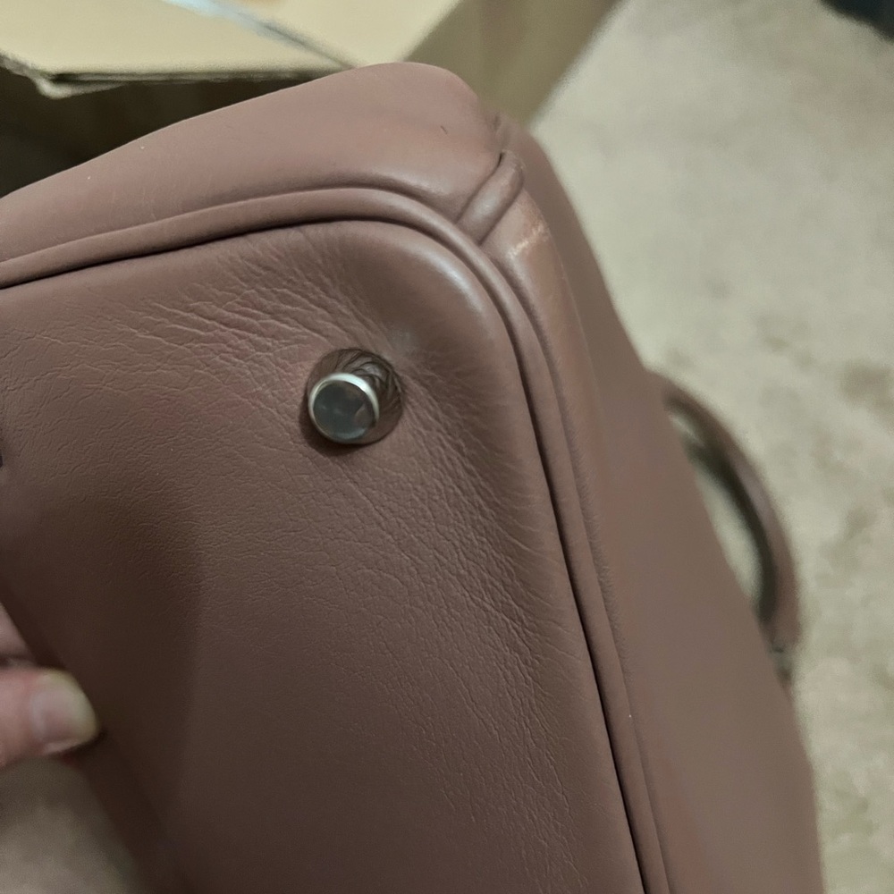 Christian Dior large Diorissimo Leather Satchel Dusty Rose-Taupe removable pouch - Picture 11 of 16